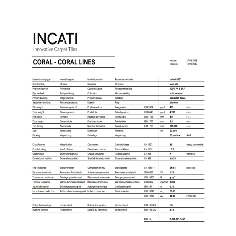 Incati Coral Polyamid Karo Halı