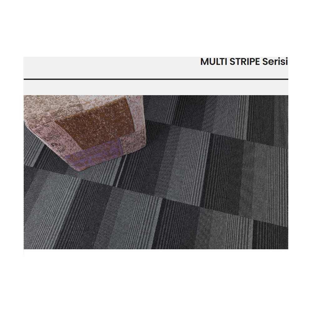 Multi Stripe Karo Halı