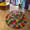 Puzzle Baskılı Çocuk Halısı