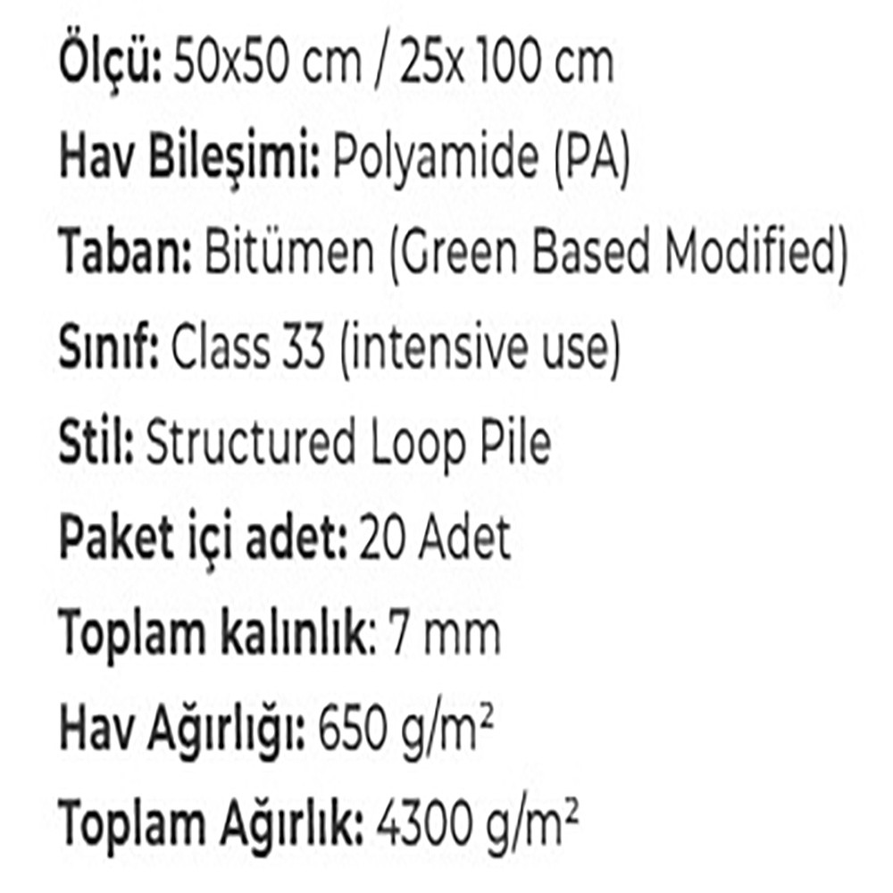 Grunge Polyamid Karo Halı - FORFLOOR