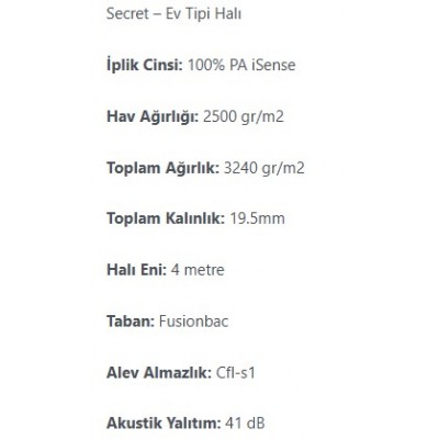 Secret Polyamid Halı