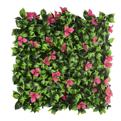 Mor Çiçekli Bougainvillea Çim Duvar 50×50 Panel