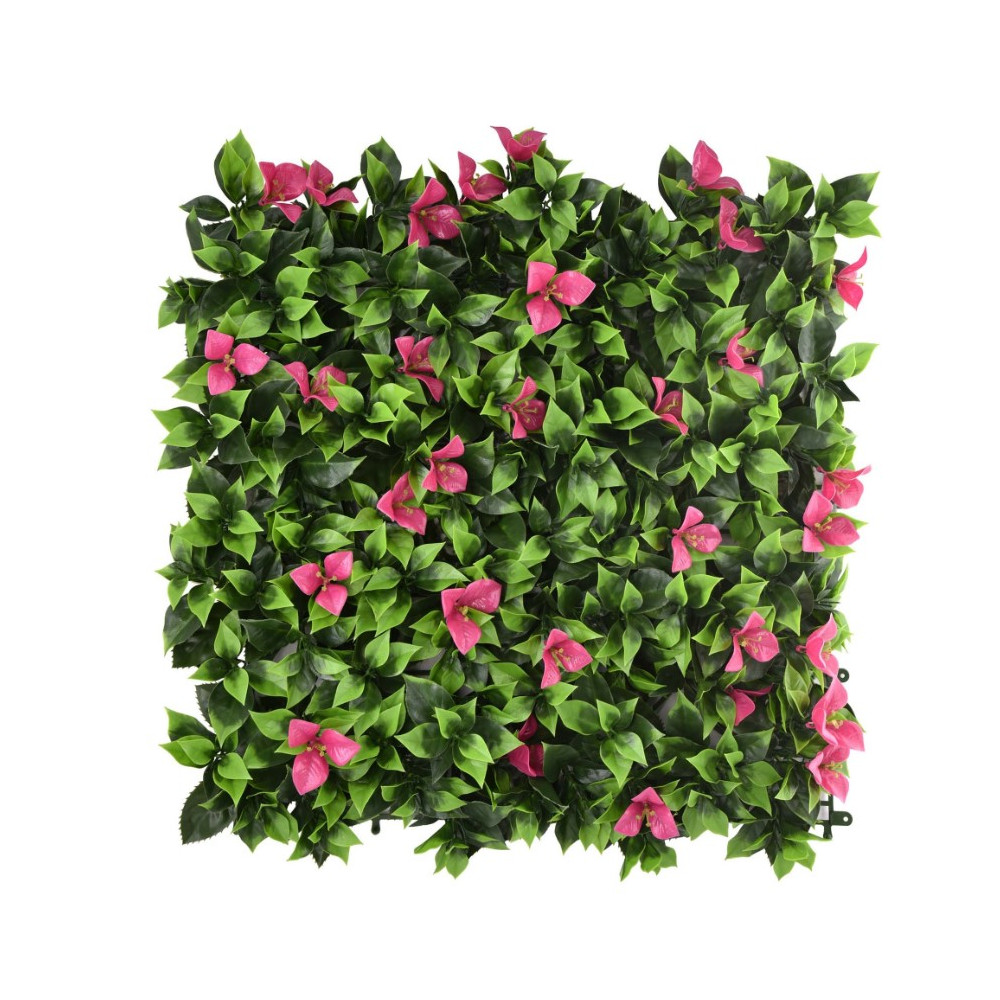 Mor Çiçekli Bougainvillea Çim Duvar 50×50 Panel